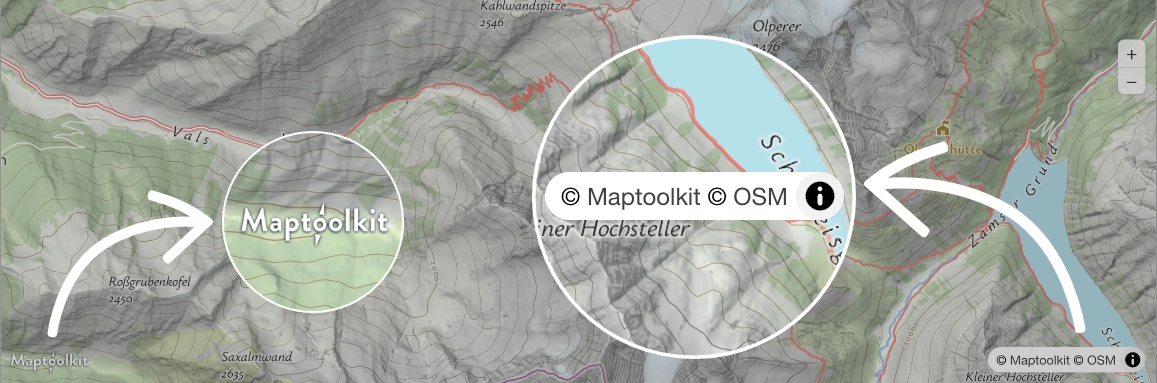 Map with Maptoolkit logo bottom-left and © Maptoolkit © OSM copyright bottom-right